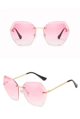 Women's Oversized Square 'The Static' Rimless Sunglasses