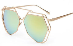 Women's Vintage Hexagon 'Ishtar' Metal Sunglasses