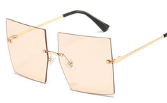 Women's Oversized Square 'Geisha' Plastic Sunglasses