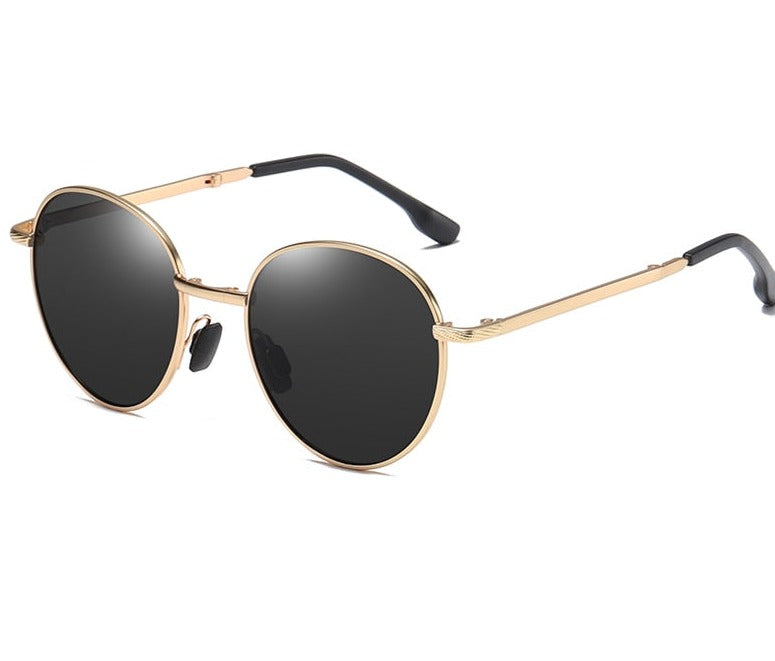 Unisex Folding Round 'The Stylish'  Metal Sunglasses