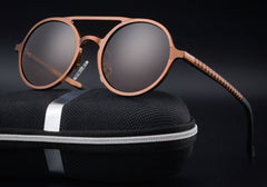 Men's Round 'Idris ' Metal Sunglasses