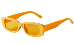 Women's Small Rectangle 'Orange Pearl' Plastic Sunglasses