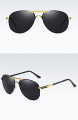 Men's Polarized Round 'Cherry' Metal Sunglasses