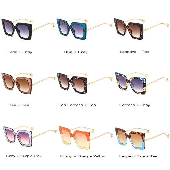 Women's Square 'Tiny Ban' Plastic Sunglasses