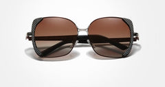 Women's Oversized Square 'Shine Bright' Metal Sunglasses