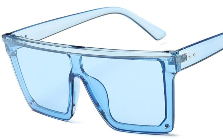 Women's  Oversized Square 'Trappy' Plastic Sunglasses