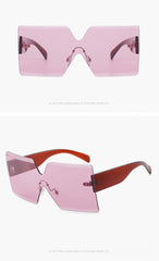 Women's Rimless 'See Through' Browline Sunglasses