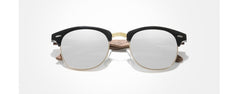 Men's Semi Rimless 'Aris' Wooden Sunglasses