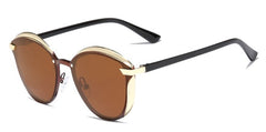 Women's Polarized Cat Eye 'Seven Girls' Metal Sunglasses