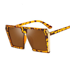 Women's Oversized Vintage Square 'Mucker Eye Wear' Plastic Sunglasses