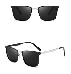 Men's Square Polarized 'Spoke Man ' Metal Sunglasses