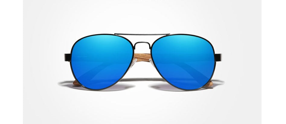 Men's Polarized Oval 'The Temple' Wooden Sunglasses