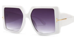 Women's Oversized Square 'Devi ' Plastic Sunglasses