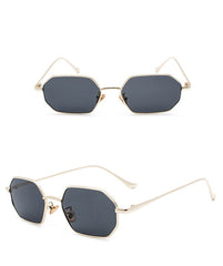 Men's Small Hexagonal 'Action' Metal Sunglasses