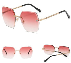 Women's Square 'Sexy Pith' Metal Sunglasses