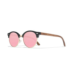 Unisex Round 'Forest' Wooden Sunglasses