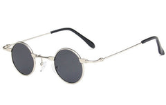 Unisex Small Round 'Montanaro' Metal Sunglasses