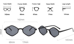 Women's Polygon Square 'Fun in the Sun' Retro Sunglasses