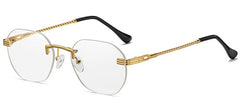 Women's Rimless Oval 'Fiend' Metal Sunglasses