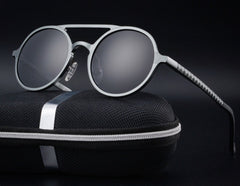 Men's Round 'Idris ' Metal Sunglasses