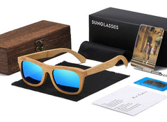 Men's Polarized Oval 'Diafa ' Wooden Sunglasses