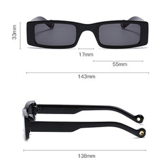 Unisex Rectangular 'Ervin' Plastic Sunglasses