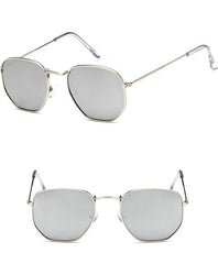 Women's Retro Square "Cool Hottie" Metal Sunglasses