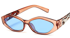 Women's Oval 'Chainse' Plastic Sunglasses