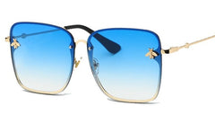 Women's Oversize 'Fair and Nice' Metal Sunglasses