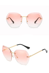 Women's Oversized Square 'The Static' Rimless Sunglasses