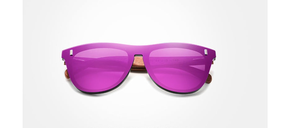 Women's Square 'Bubinga' Wooden Sunglasses