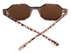 Women's Vintage Hexagon 'Riely Winter' Plastic Sunglasses