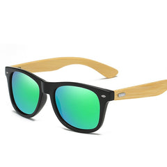 Men's Retro Square 'Sturdy' Wooden Sunglasses