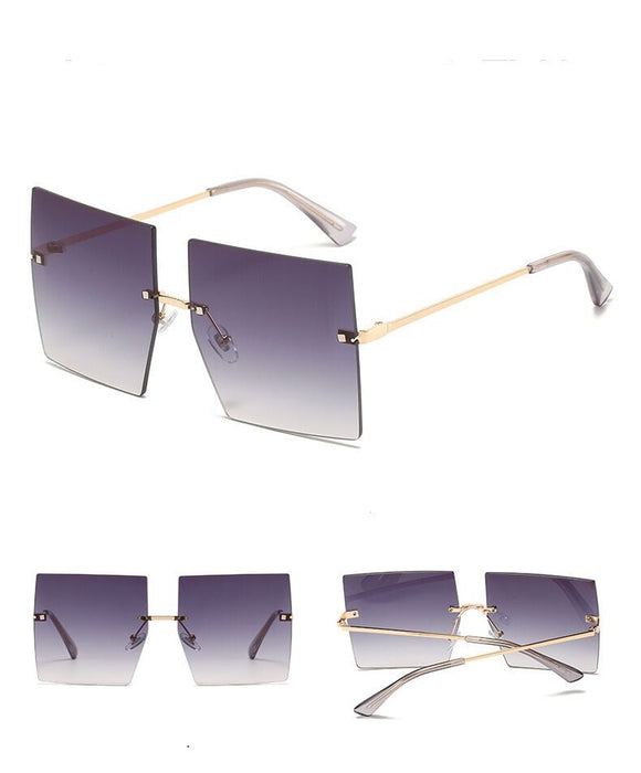 Women's Vintage Square 'Classy Ella' Metal Sunglasses