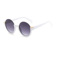 Men's Half Frame Round 'Different' Gradient Sunglasses F