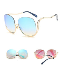 Women's Rimless 'Flight' Gradient Sunglasses