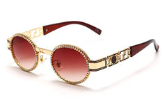 Women's Vintage Oval 'Bella Madonna' Metal Sunglasses