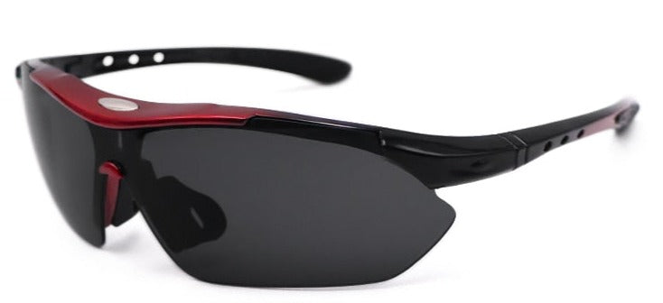 Unisex Cycling Semi Rimless 'Crucible' Plastic Sports Sunglasses