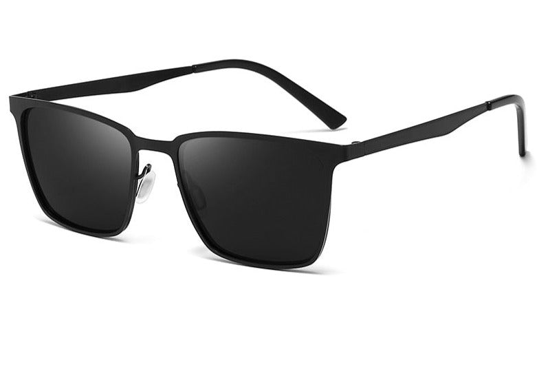 Men's Square Polarized 'Spoke Man ' Metal Sunglasses