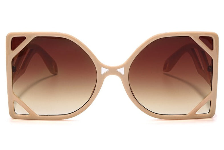 Women's Oversized Square 'Barbara' Plastic Sunglasses