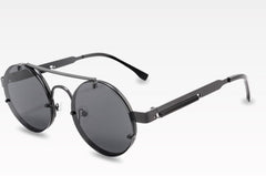 Men's Punk Round 'Jelly' Metal Sunglasses