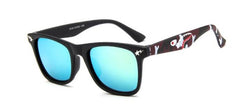 Kid's Girls Square 'Blue Sky' Plastic Sunglasses