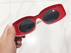 Women's Oversized Square 'Summer Blaze Fun' Plastic Sunglasses