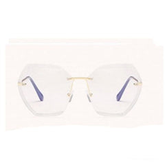 Women's Oversized Square 'The Static' Rimless Sunglasses