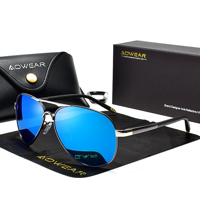 Men's Aviator 'Dash' Alloy Sunglasses