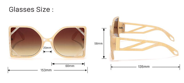 Women's Vintage Square 'Construct' Plastic Sunglasses