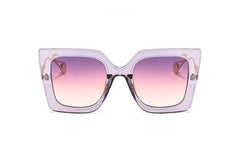 Women's Oversized Square 'Ocelot' Metal Sunglasses