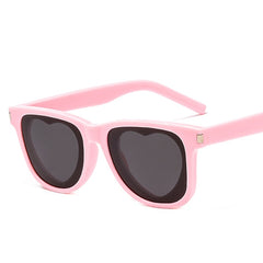 Women's Vintage Square Heart 'Sexy Eyes' Plastic Sunglasses