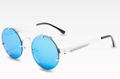 Men's Punk Round 'Jelly' Metal Sunglasses