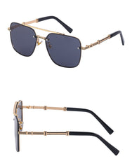 Men's Square Gradient 'Aegis Mirror' Metal  Sunglasses